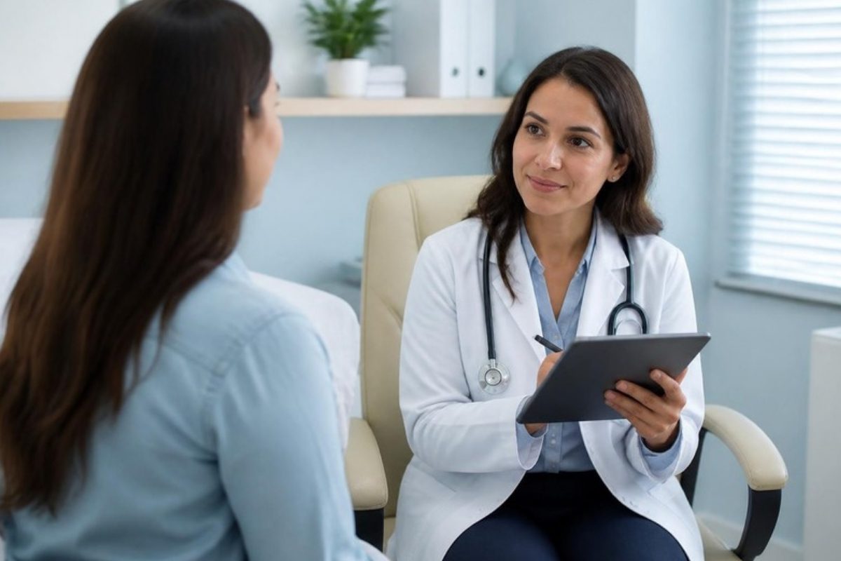 Paciente em consulta médica